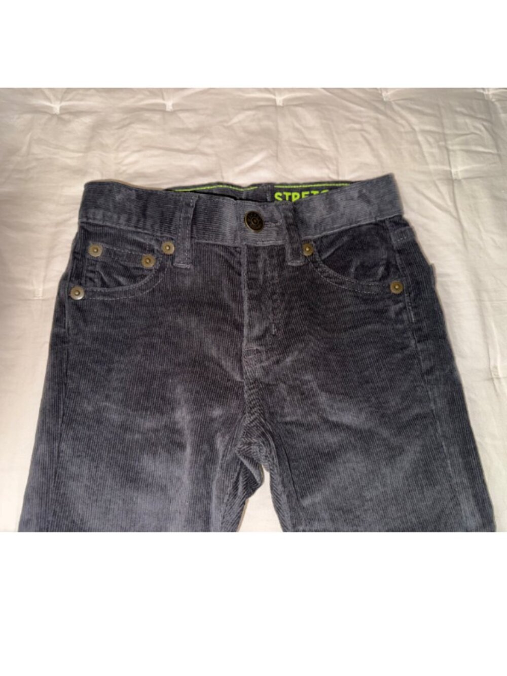 J Crew Crewcuts Dark Gray Stretch Cords Size 3 - Picture 4 of 6